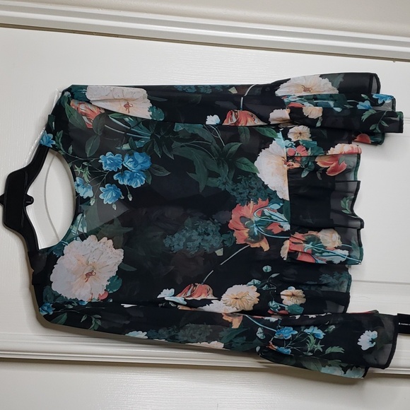 NWT INC Blouse Floral Print Size M - Picture 7 of 9